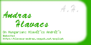 andras hlavacs business card